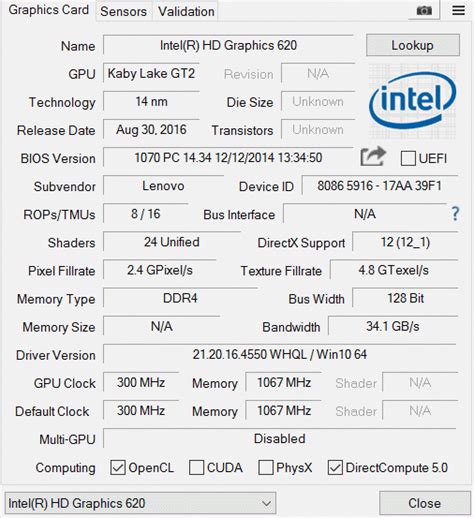 Intel HD 620 Review – Graphics of 7th Gen Intel Core U CPUs.